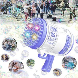 New Super Bubble Gun Machine Purple Ages 3+ Toy